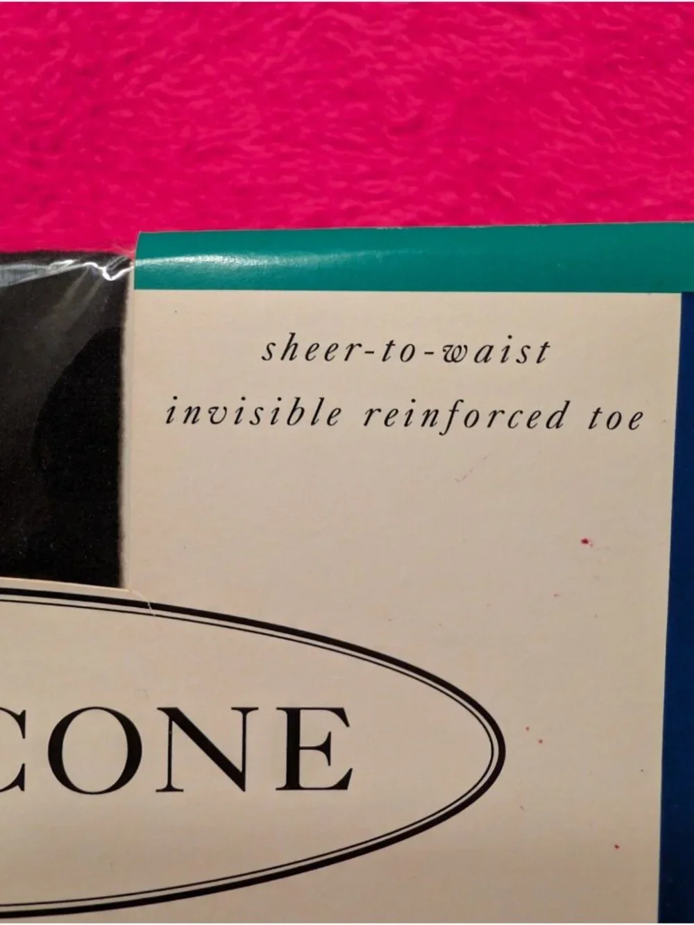 Vintage Evan Picone Business Sheers Pantyhose Off Black Ample NOS Retro Hosiery